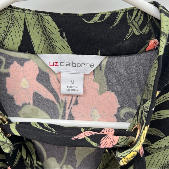 Liz Claiborne floral sleeveless ladies top size M - Picture 4 of 9